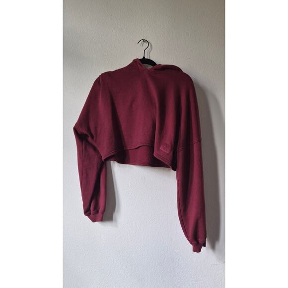 Savage x Fenty Cropped Burgundy Sweatshirt - Picture 1 of 4